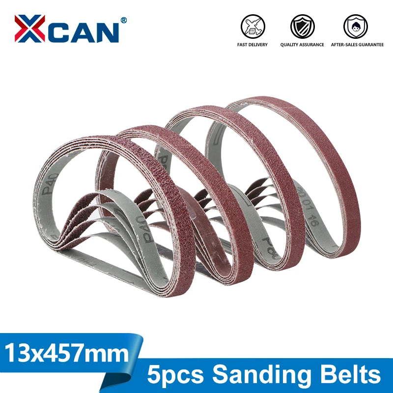 

XCAN 5/20 шт. 13x457 мм шлифовальные ленты 40/60/80/120 грит, абразивные ленты для шлифовки и полировки металла, дерева, мебели