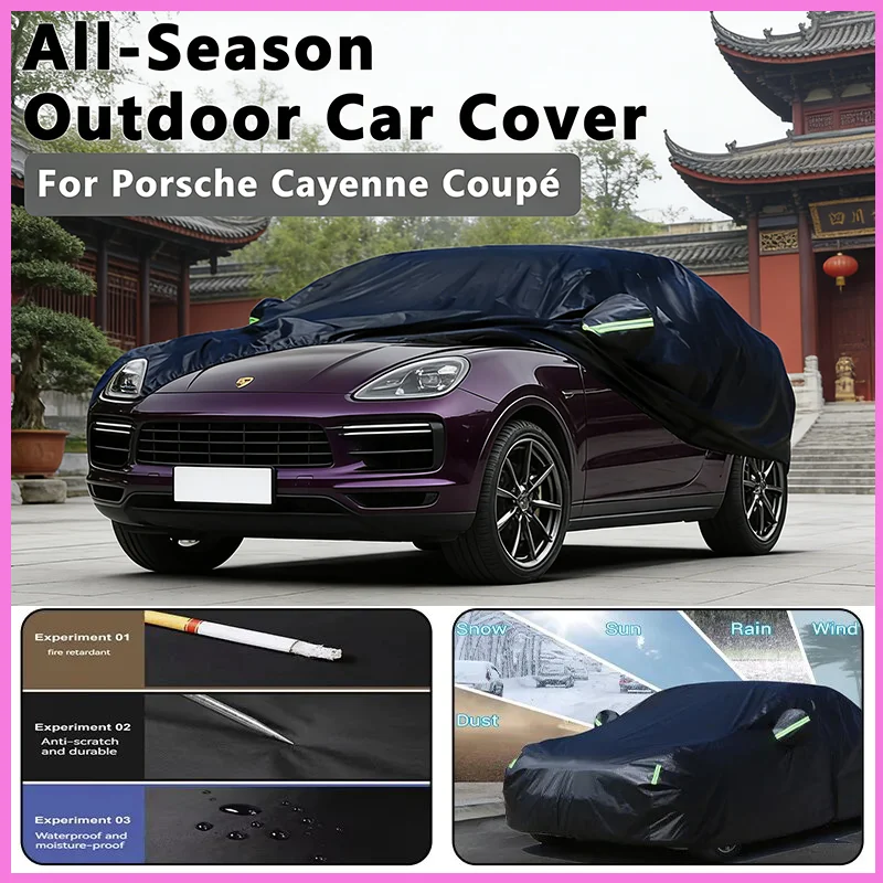 All-Season Car Cover for Porsche Cayenne Coupe Full Protection, Waterproof Dustproof Heat-Resistant