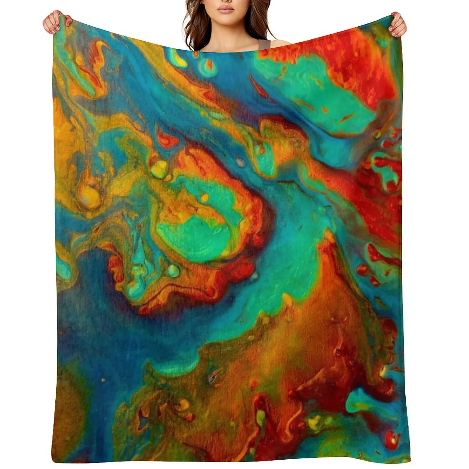 

Patina Swirl Throw Blanket Warm Plaid on the sofa funny gift Blankets