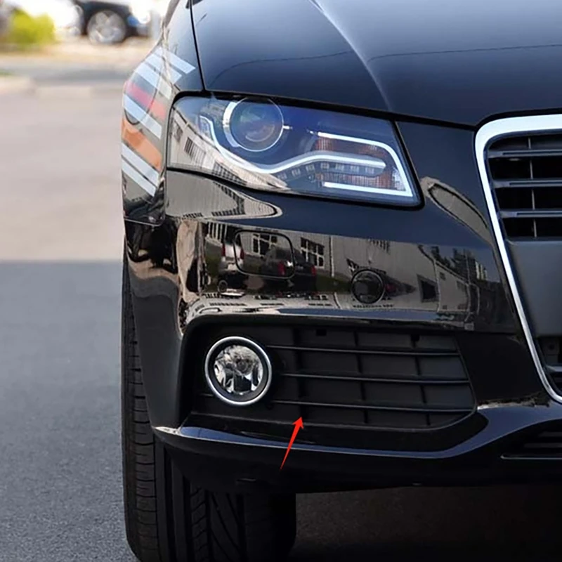 Front Bumper Fog Light Comb Grilles For Audi A4 B8 RS4 Style Refitted 2009 2010 2011 2012 Grill ABS Grille Car Part Intake Cover