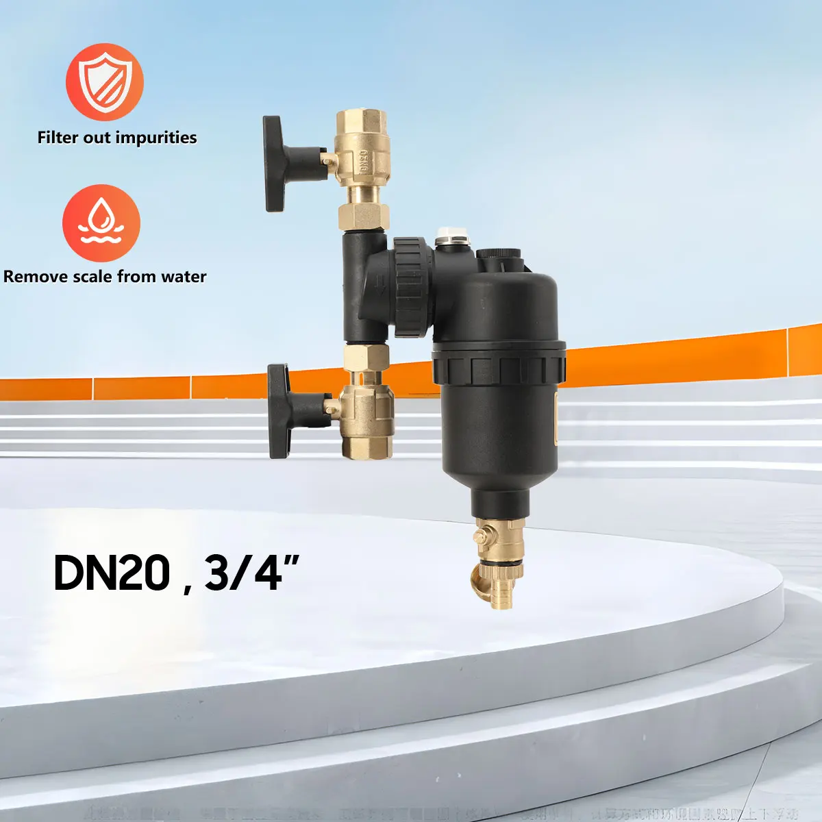 Magnetic Water Heater Filter DN20 Pre-filter Boiler Magnetic Filter For Underfloor Heating Systems