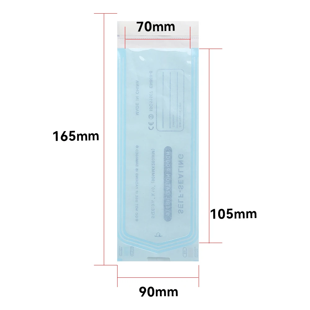 200 teile/schachtel fünf Größen selbst klebende Sterilisation beutel selbst klebende Beutel saubere Beutel für Tattoo Dental Nail Art Zubehör