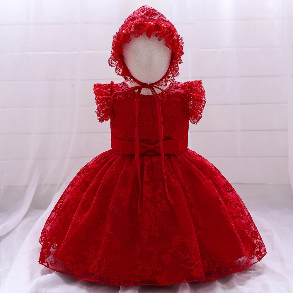 

1st Birthday Baby Dress For Infant Girls Halloween Party Dresses NewBorn Christmas Red Clothing 1 2 Yrs Toddler Christening Gown