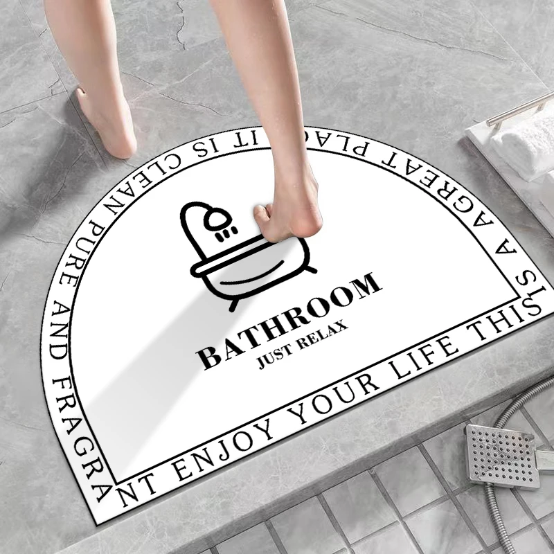 Diatom mud bathroom floor mat, absorbent mat, toilet door non-slip quick-drying toilet floor mat, household toilet carpet