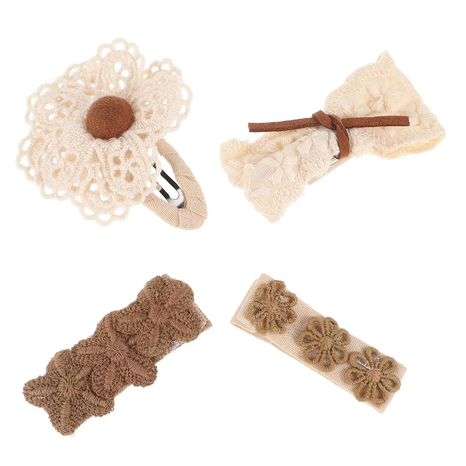 

4pcs Cute Barrettes Toddler Snap Clips Soft Gentle Hair Accessories Durable Girl Clip Mini Barrettes s Hair Clips Little