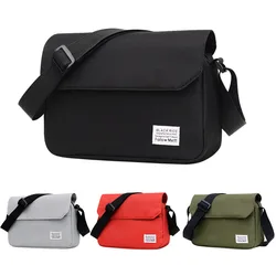 Bolsa Mensageiro de Nylon Jovem para Homens, Sacos Crossbody de Grande Capacidade, Bolsa de Ombro Adolescente, Bolsas Masculinas Retrô