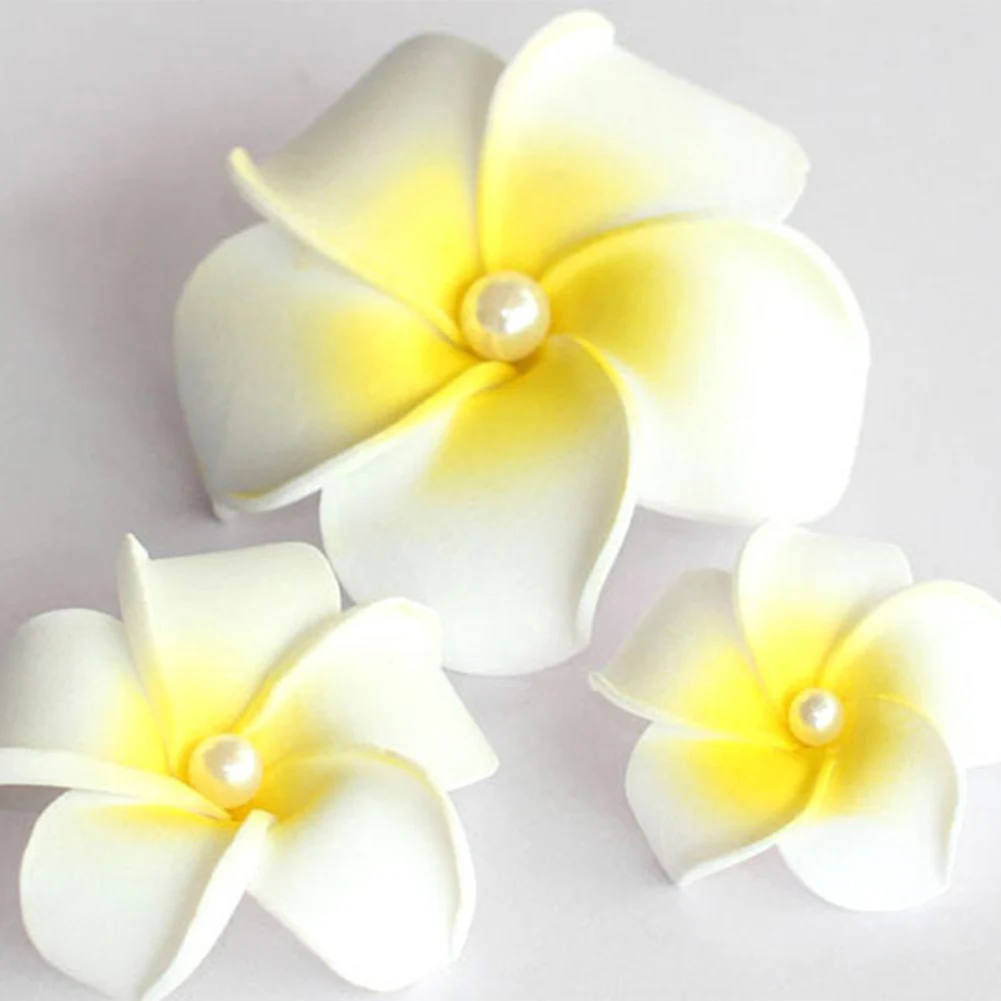 Pearl Plumeria Flower Hair Clips For Women Girls Hairpins Egg Flower Barrette Hawaiian Wedding Party Bag Hat Accessories