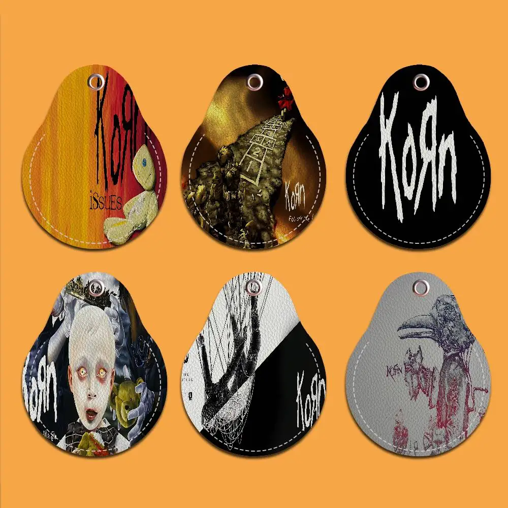 روك باند K-Korn 1 قطعة حامل بطاقة جلدية مع حلقة رئيسية قطرة الماء على شكل مفتاح حافظة مفاتيح ملحقات قفل الباب #1