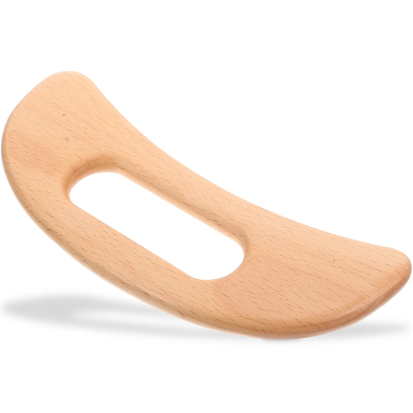 Maanvorm Gua Sha Board Houten Massageschraper Multifunctioneel Gezicht Hals Hand Voetverzorging Compact Herbruikbaar Slijtvast