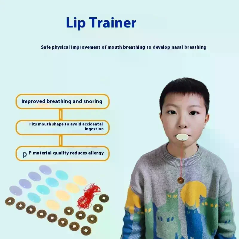 Children's Sleep Mouth Breathing Correction Sleep Convex Lip Muscle Training Device Set Oral Muscle Trainer Exercise Set Tools
