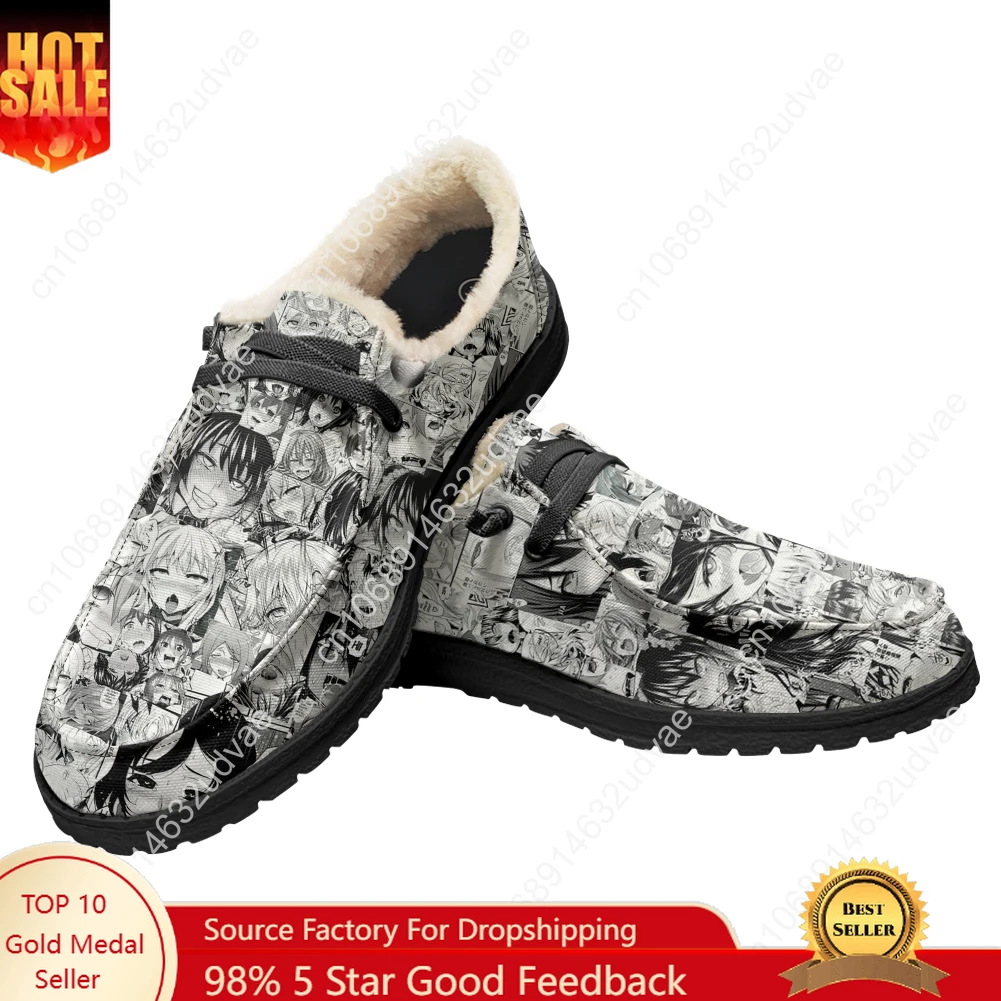 

S-Sexy L-Lewd A-Ahegao Hentai Casual Shoes Plush Flat Shoe Men Woman Breathable Casual Lightweight Footwear Custom Made Shoe