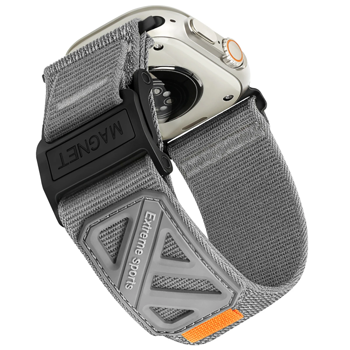 Armband für Apple Watch Ultra 49 mm, 44 mm, 45 mm, 46 mm, Herrenarmband. Magnetverschluss, Nylonarmband für iWatch Series 12, 10, 7, 8, 9, SE, 4, 5, 6. – Detail 13