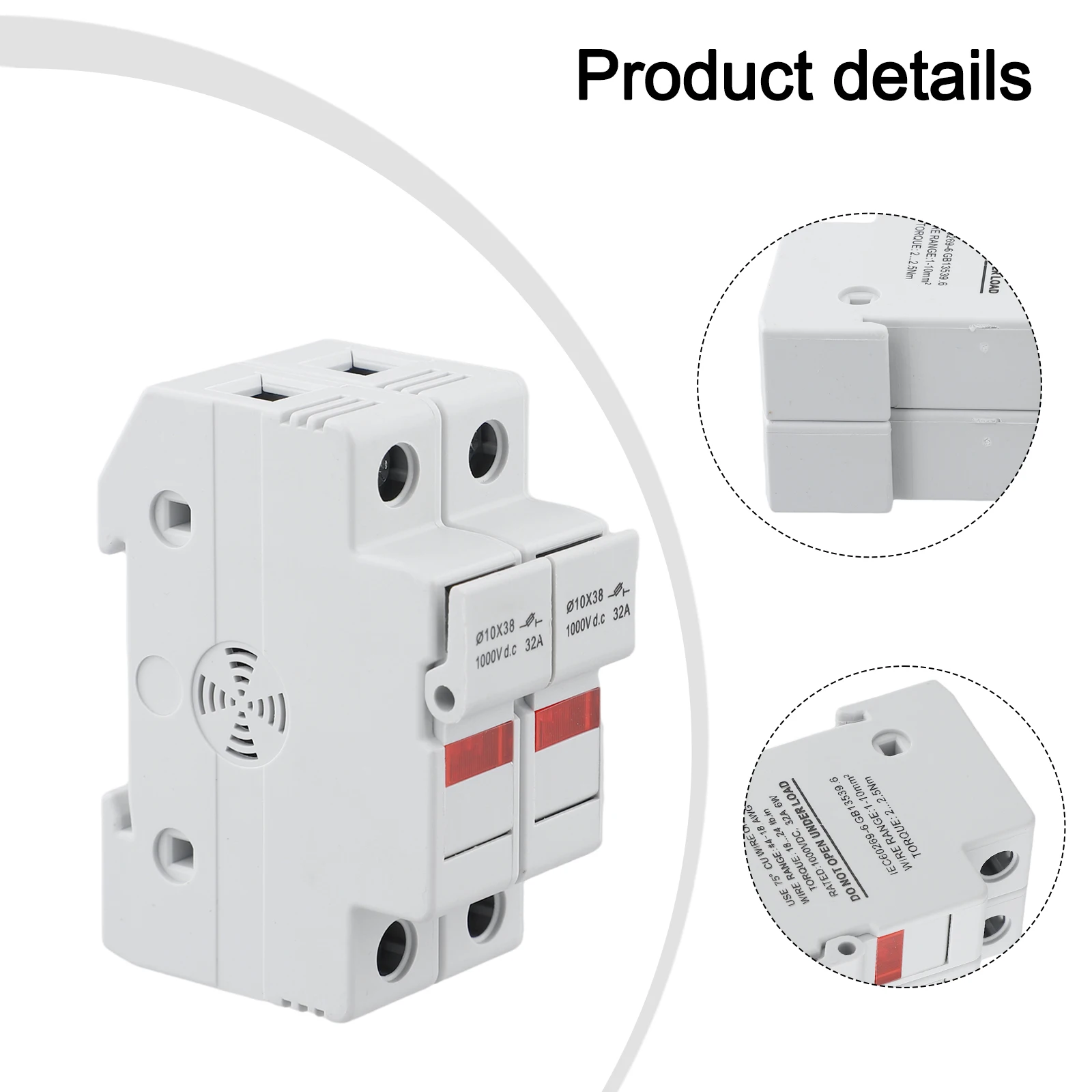 83*74*35mm PV Fuse Holder Robust PV String Protection Circuit Protection IEC 60269-6 Compliant Modular Cutouts For Flexibility