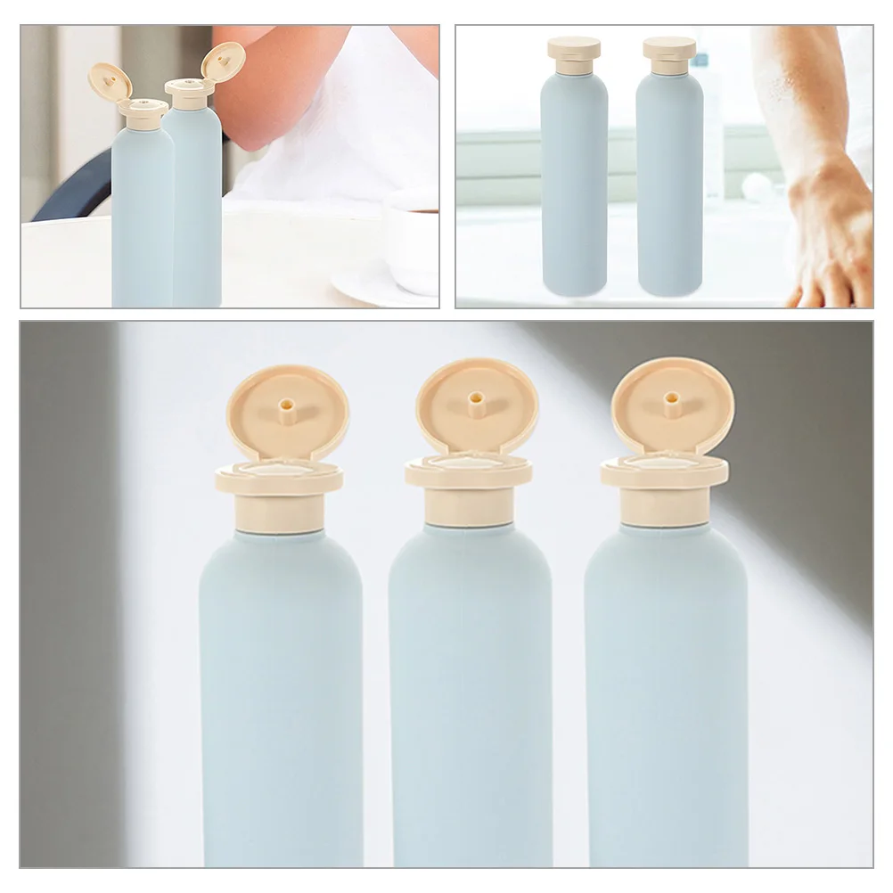

4pcs Empty Shampoo Bottles 260Ml Refillable Travel Lotion Dispenser Leakproof Flip Cap Toiletry Containers For Bath Body Wash