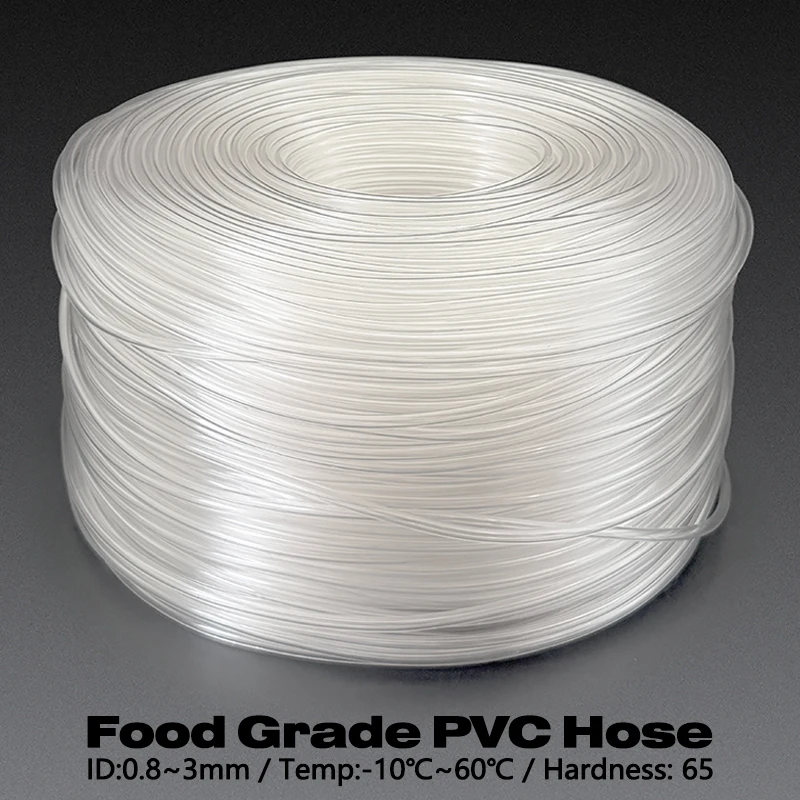 

Food Grade PVC Transparent Capillary Hose Nontoxic Small Plastic Tube Anti - Tearing drinking hose ID 0.8mm/0.9/1/1.2/1.5 2/3mm