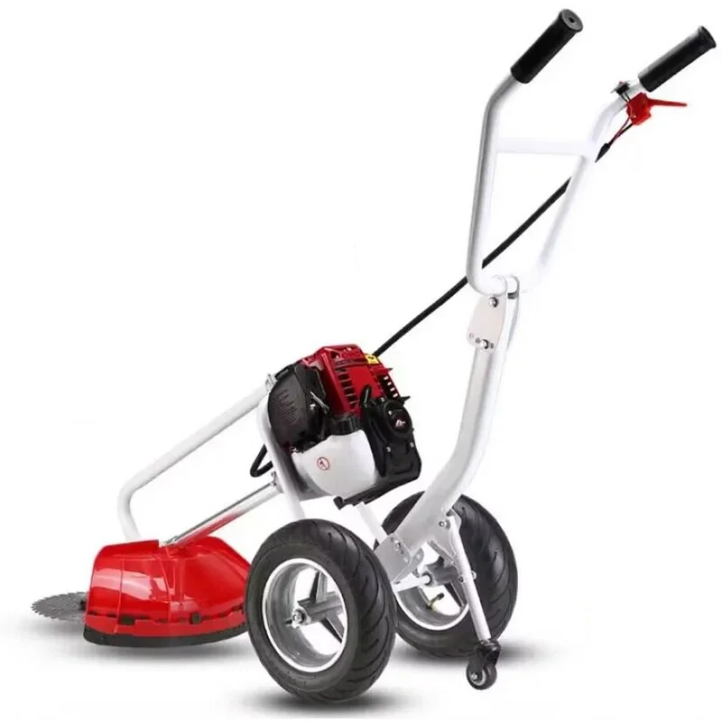 Portable Weeding Machine Hand Push   Lawn Mower Tiller 2 Stroke 52CC Host with  Wheel 2.5KW 2.2 Horsepower