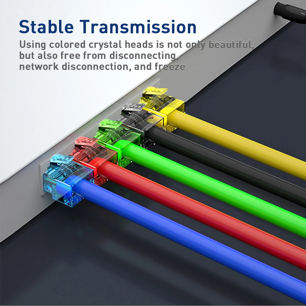 Natalink RJ45 CAT6 CAT5e Durchsteck-Modularstecker 8P8C Kristallende Vergoldet für UTP-Netzwerkkabel (Massiv- oder Litzenleiter)