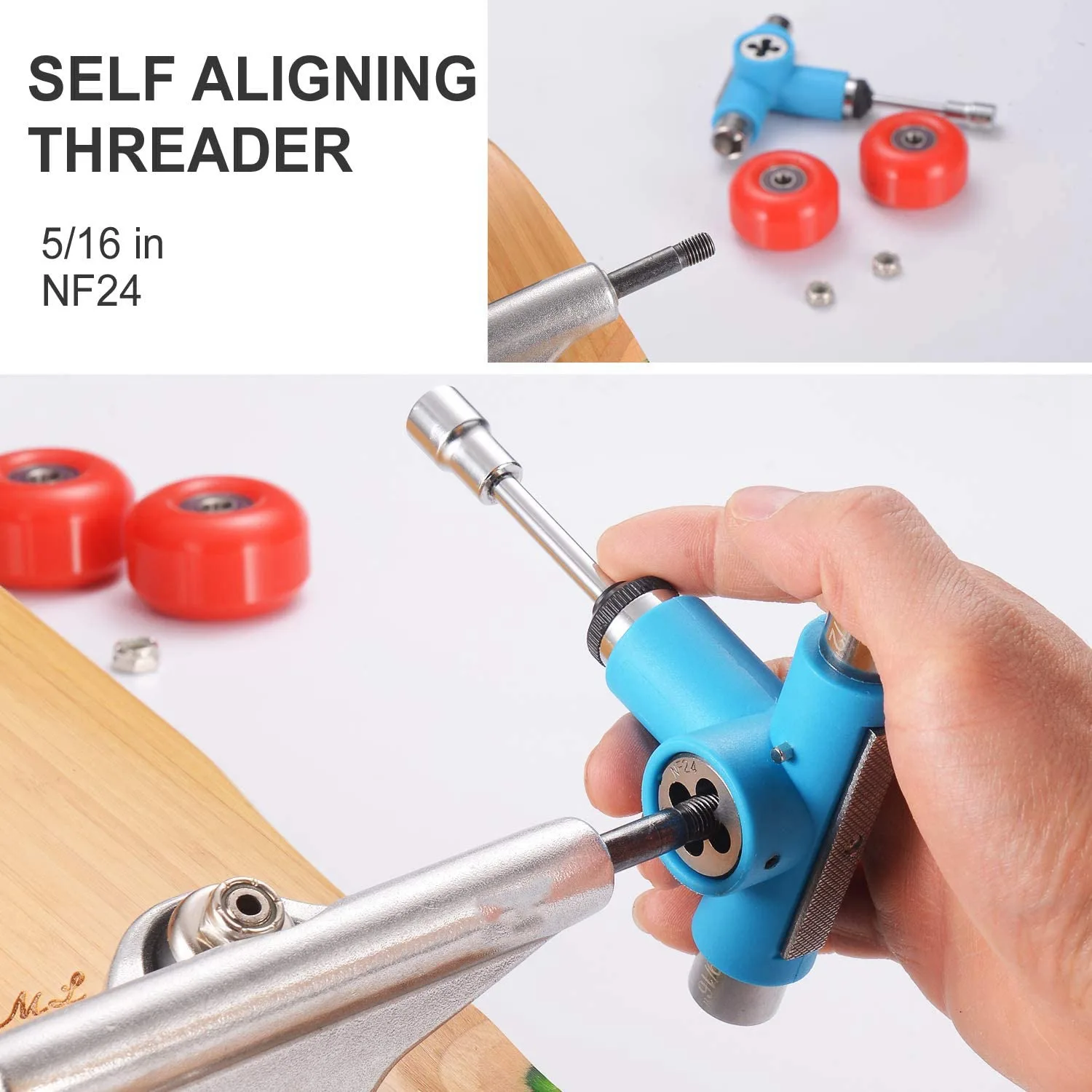 Skate Repair Tool Kit All-In-One Multi-Function Skateboard Wrench T-Shape Roller Skate Tools