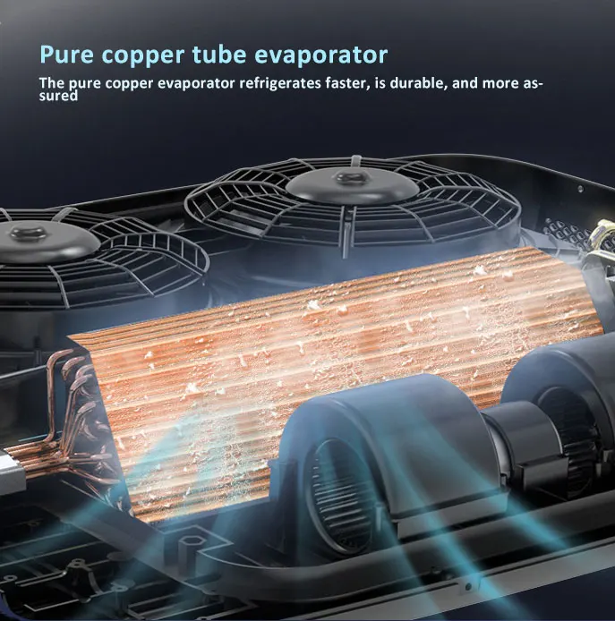 مكيف هواء سقف كهربائي لمقصورة الشاحنة العلوية RV، مكيف هواء يعمل بالبطارية 12 فولت 24 فولت #5