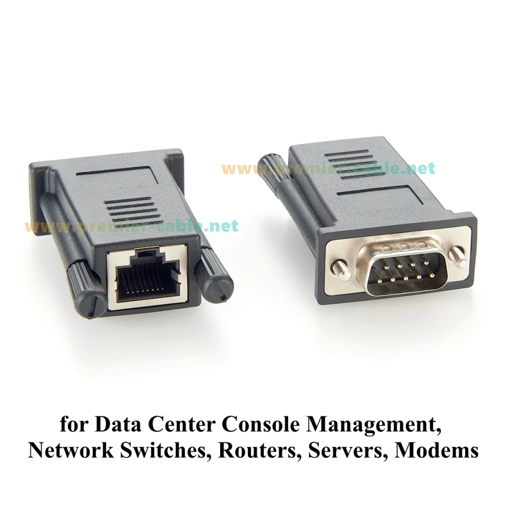 RJ45-zu-DB9-Stecker-Crossover-Seriell-Adapter, kompatibel mit dem Avocent ADB0037 RS232-Konsolenkonverter für Cyclades-Server und -Router. – Detail 5