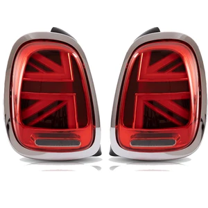 Paar LED-Rücklichter für 2014-2019 Mini Cooper F55 F56 F57 Union Jack LCI Red Lens Heck hinterher Lampe mit Animation 8 Hauptverkaufsmini Cooper F56 Lichter - №6