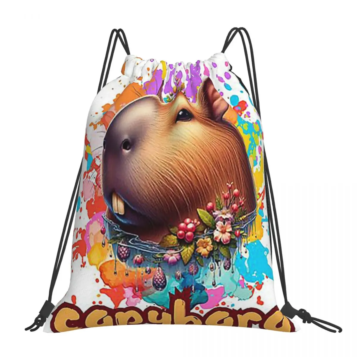 

Рюкзаки Capybara, повседневные портативные сумки на шнурке, сумка для хранения, сумки для книг для школы путешествий