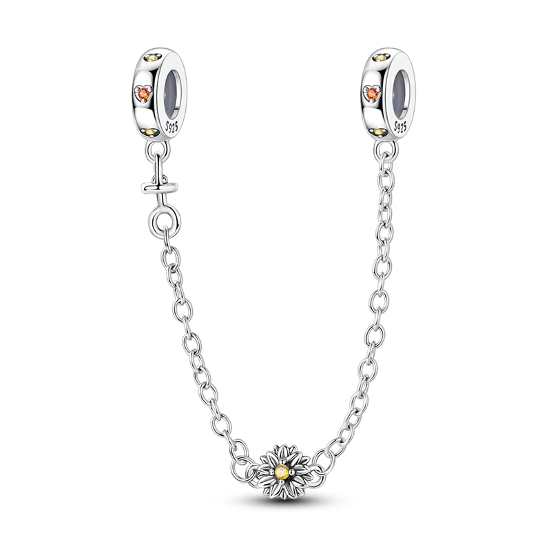 Подвески из бисера, стерлинговое серебро 925, резиновая заглушка с любовью и подсолнухом, защитная цепочка, подходит для браслета Pandora, браслета, ожерелье, сделай сам, ювелирные изделия, подарок Подвески из бисера, стерлинговое серебро 925, резиновая заглушка с любовью и подсолнухом, защитная цепочка, подходит для браслета Pandora, браслета, ожерелье, сделай сам, ювелирные изделия, подарок