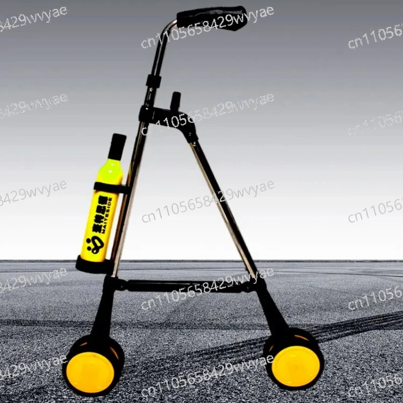 

Roller Cane with Foldable and Mobile Assistive Device, Equipped with Adjustable Handle and Anti Slip Base