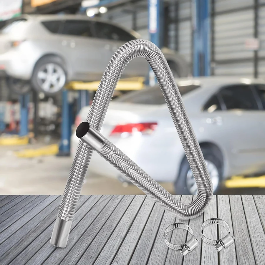 Stainless Steel Exhaust Pipe Flexible Diesel Extension Trucks Generators Anti-Corrosion Clamp Kit Compatible Parking Heater Fuel