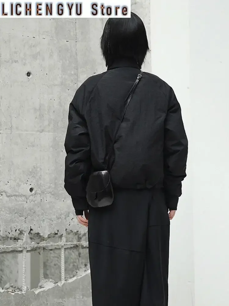 New Spring Stand Collar Black Single Pocket Stitch Large Size Warm Cotton-padded Coat Women Jacket Fashion