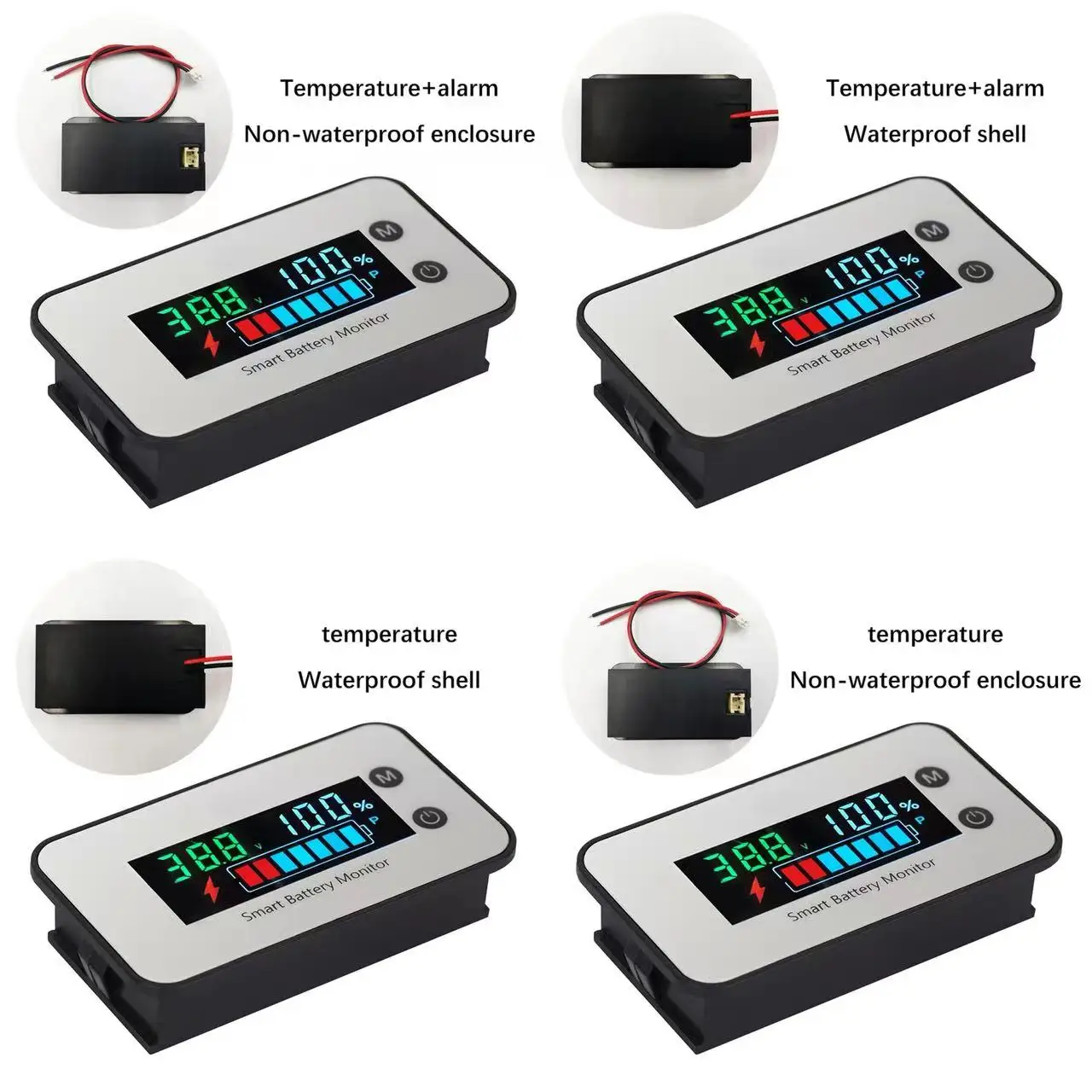 バッテリー容量モニター,電圧,充電率,電気自動車および自動車用,7〜100v,12v,24v,48v