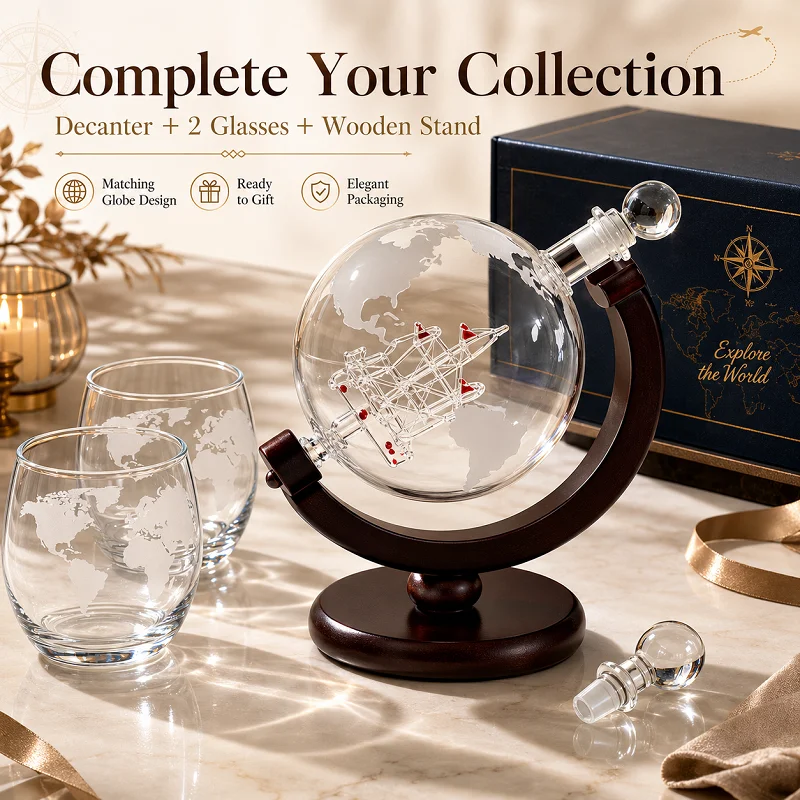 Набор для виски: графин-глобус – обзор и цена Decanter Globe Set