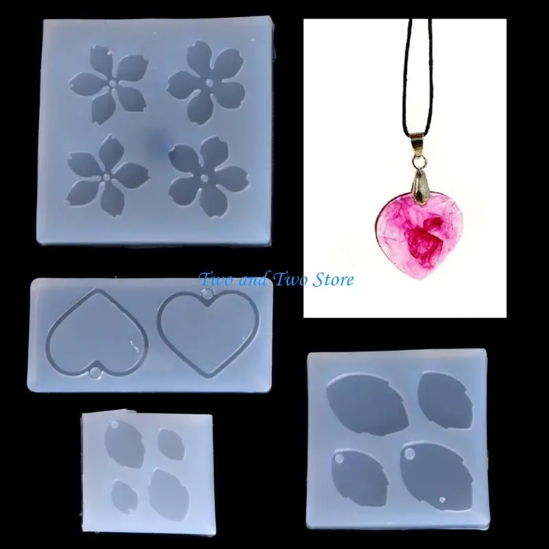 HX6F Silicone Pendant Mold For Resin Acrylic Jewelry Tools Earring Necklace Pendant Resin Mold Casting Mold Jewelry Making