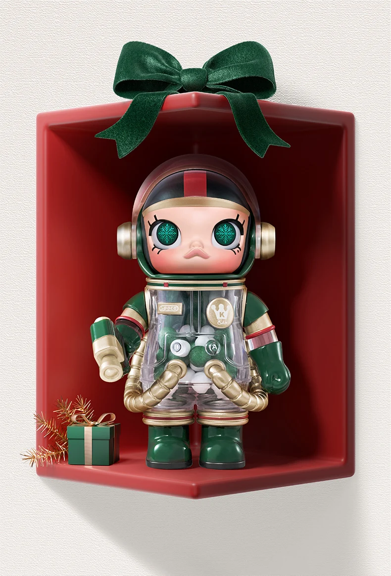 Officiële echte POPMART Mega Space Molly 100% Anniversary Series 4 Blind Box Doll Ornament Toy Verjaardag Verrassingsgeschenken