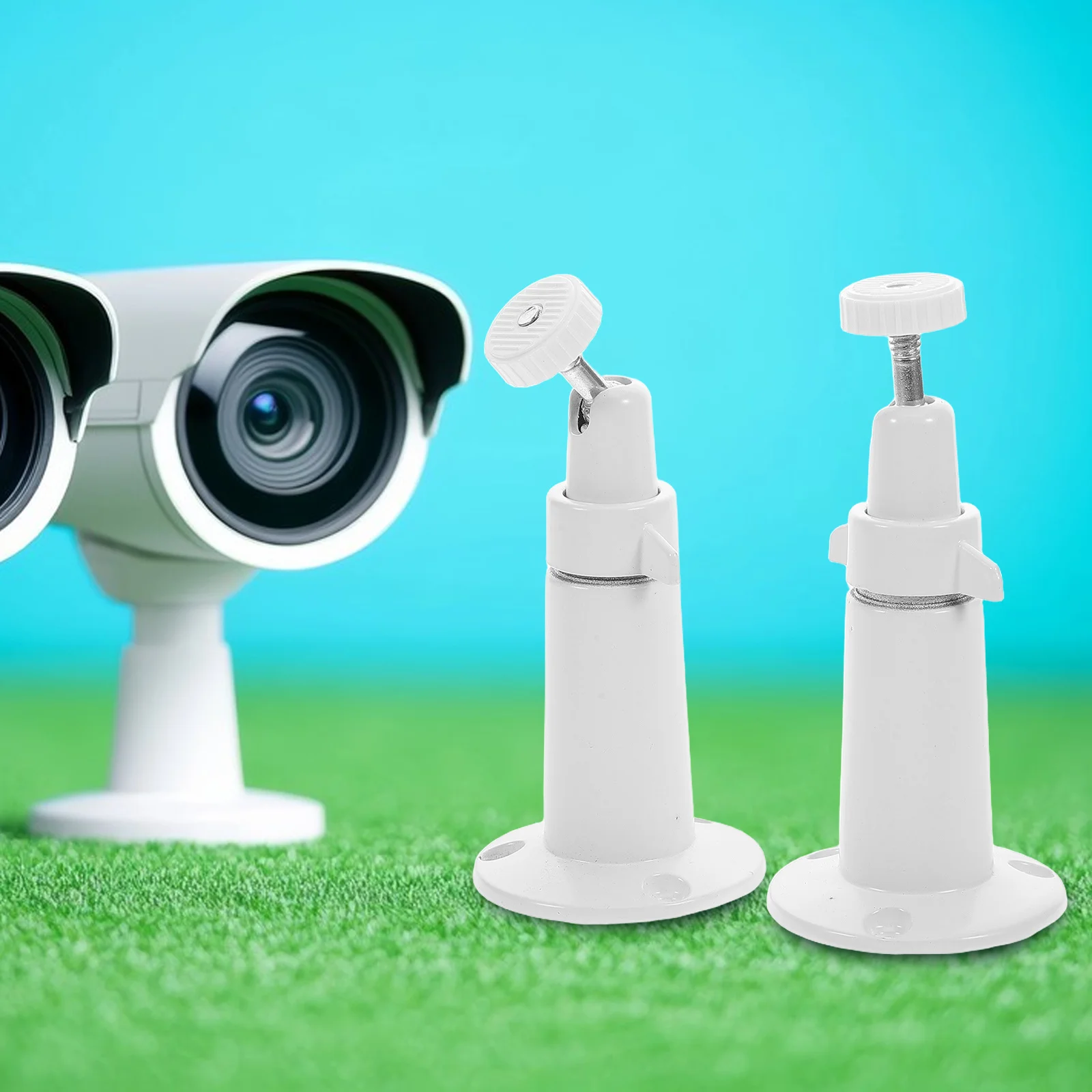 

2Pcs Adjustable Security Camera Mount Bracket Universal Wall Ceiling Holder Durable Weatherproof Easy Installation