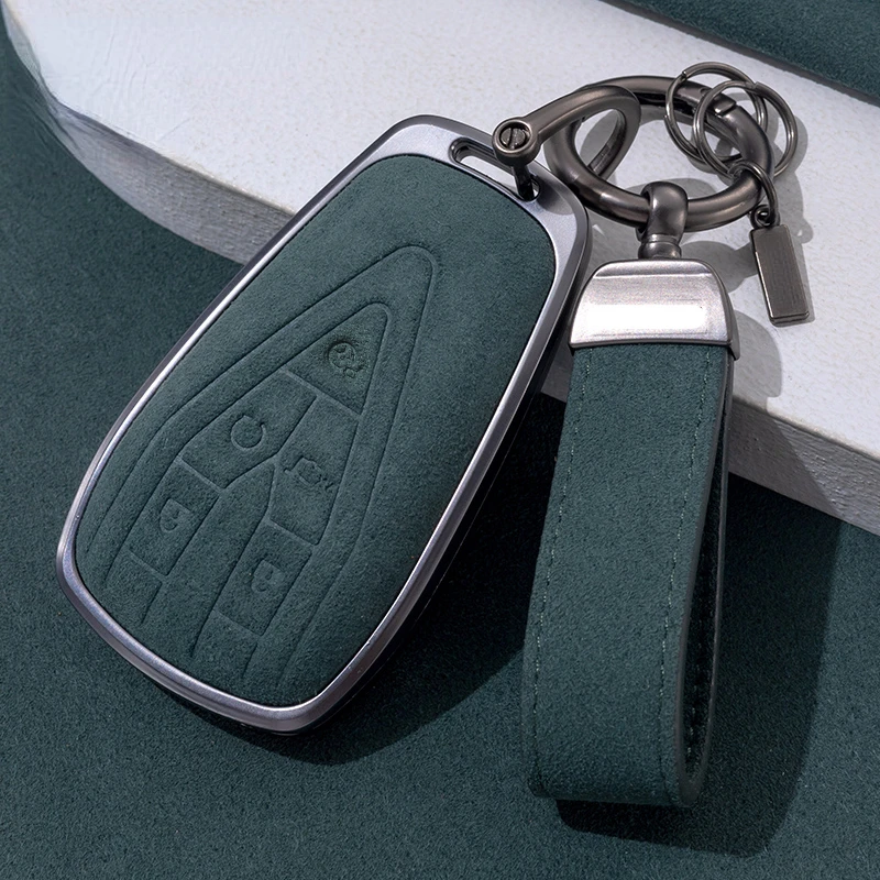 Suitable For  Chang An CS75plus CS35plusCS 55plus UNI-T UNI-K UNI-V Oushan X5 X7 Zinc Alloy + Suede Car Remote Key Case Cover