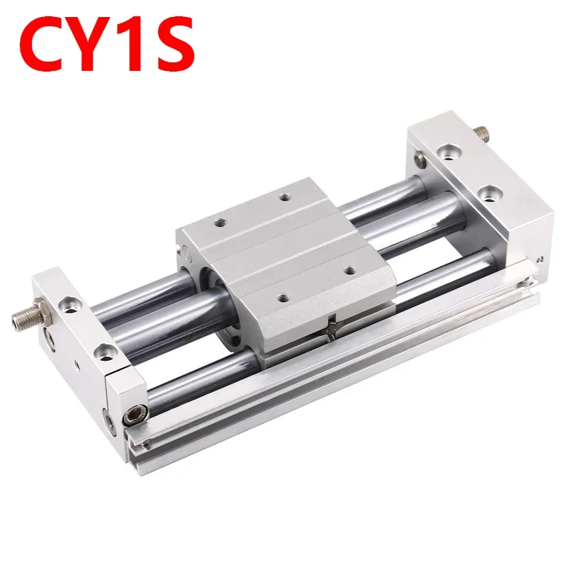 CY1S Series Bore 10/15/20mm Air Slide Type Cylinder Pneumatic Magnetically Compress Air Parts Coupled Rodless Cylinder