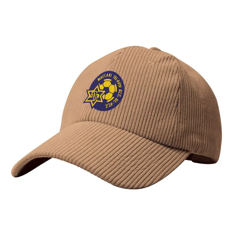 Maccabi Tel Aviv Israel FC Football Soccer Print Retro Baseball Cap Soft Corduroy Adjustable Hat Trucker Caps Men Women Dad Hat