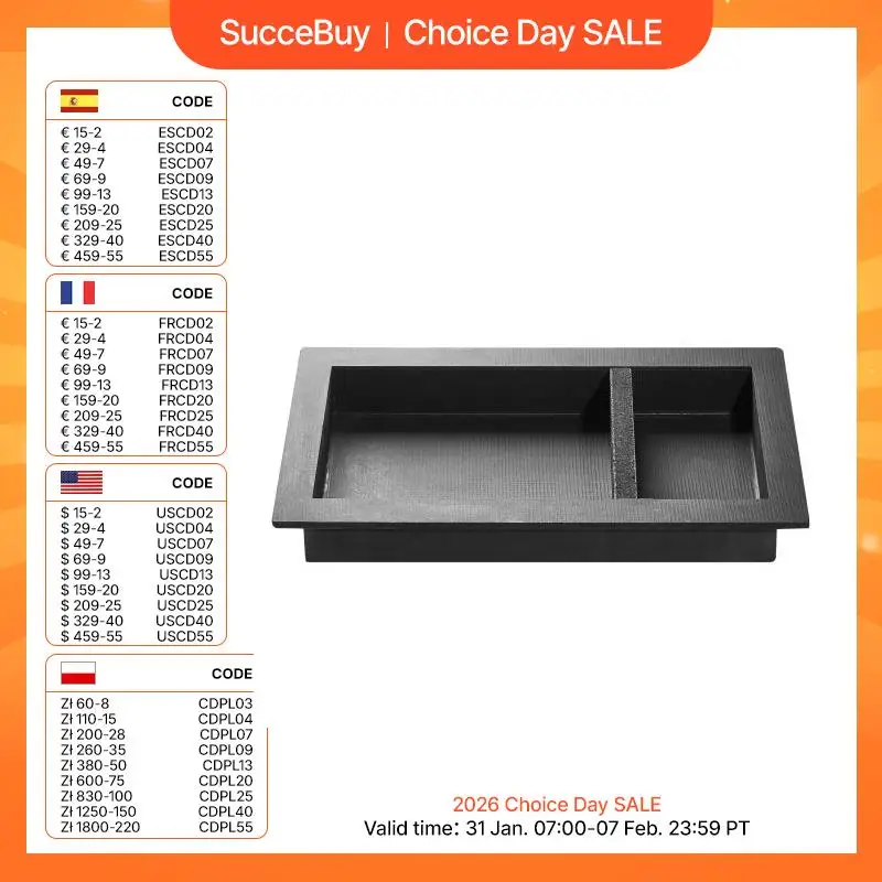 Succebuy Shower Niche Recessed Wall Niche with Movable Divider Shelf Square