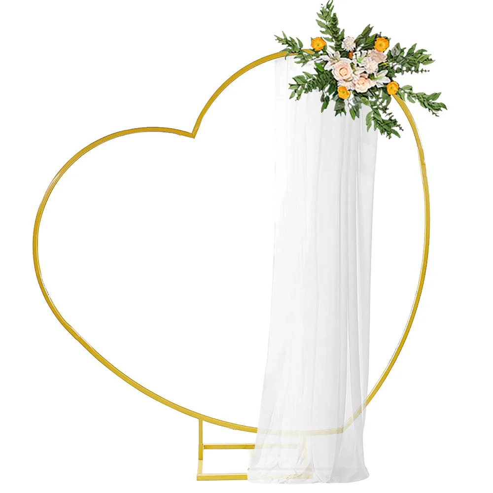 

Большая металлическая рамка в форме сердца, украшение для свадьбы, дня рождения, праздника, аксессуар «сделай сам»