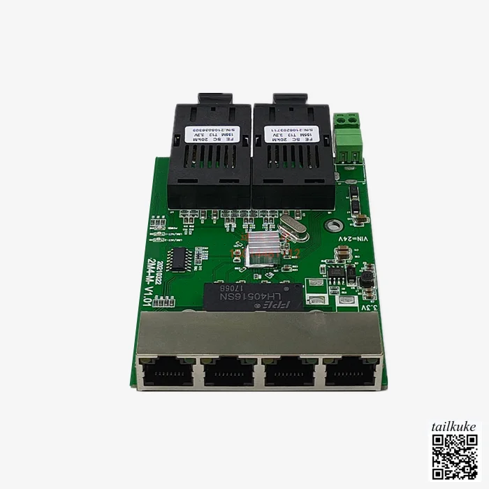 24V/12V Mining 100Mbps 2-Optical 3-Electro Optical Board Gigabit 2-Optical 4-Electrical 2-Switch Motherboard