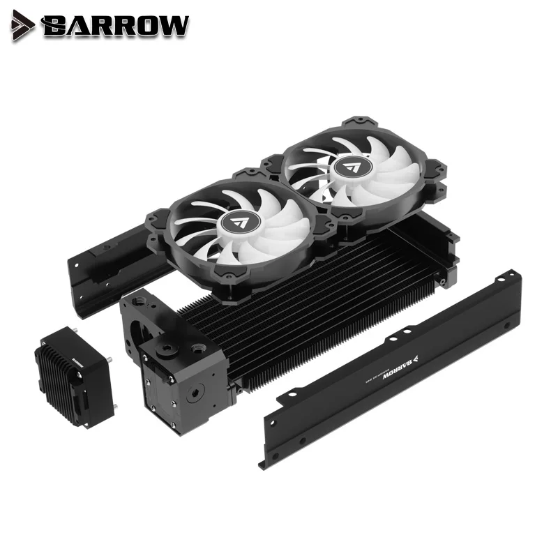 BARROW 240mm Radiator+17W PWM Pump+Fan Integrated  ITX Case Integration Solution Copper Water Discharge Liquid Heat Exchanger