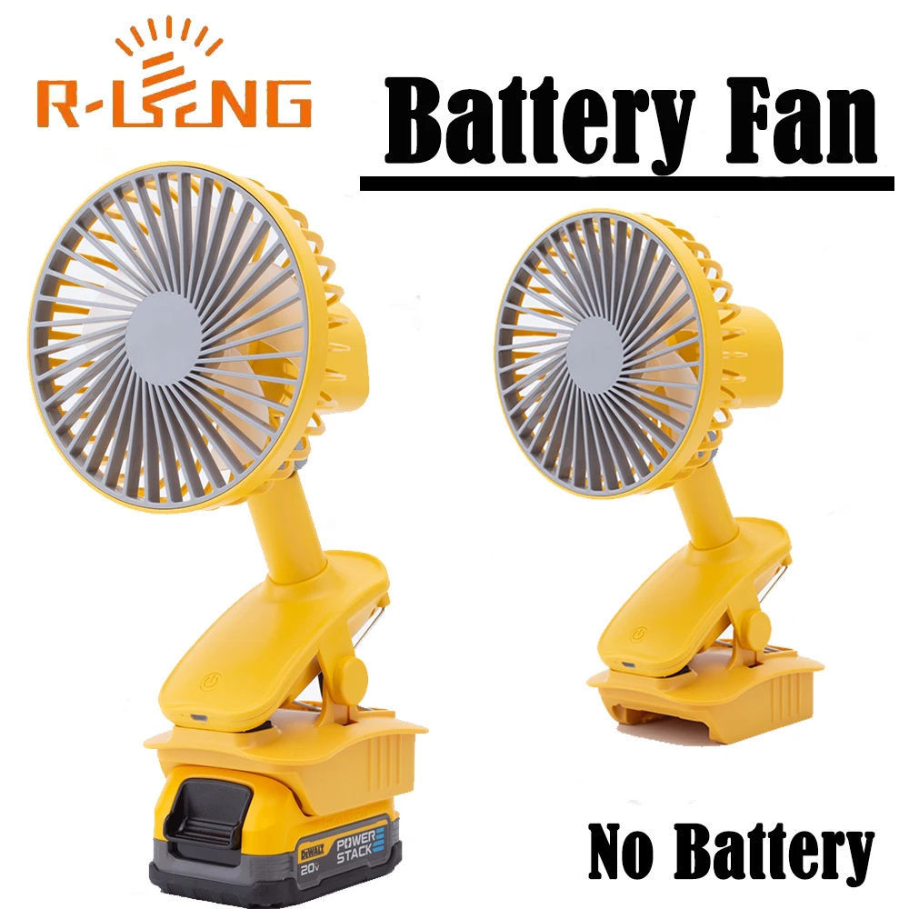 

Cordless Jobsite Fan for Dewalt 18V 20V Lithium Battery Portable 3-Speed Fan for Outdoor Camping For Camping Workshop（NO Battery