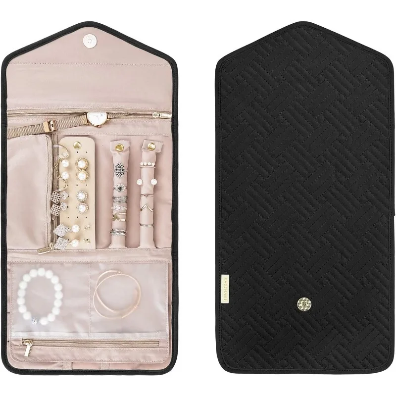 Schmuck Aufbewahrung Roll Tasche Make-up Tasche faltbare Schmuck Organizer für Halskette Armband Ohrringe Ring Pedant Display Veranstalter