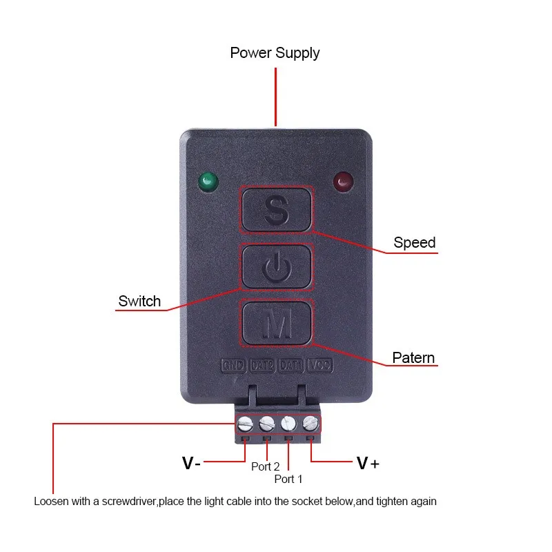 Controlador argb LED Bluetooth música colorida 2,4G 21 teclas controlador SPI compatible con controlador dmx WS2811 UCS1903 SM16703