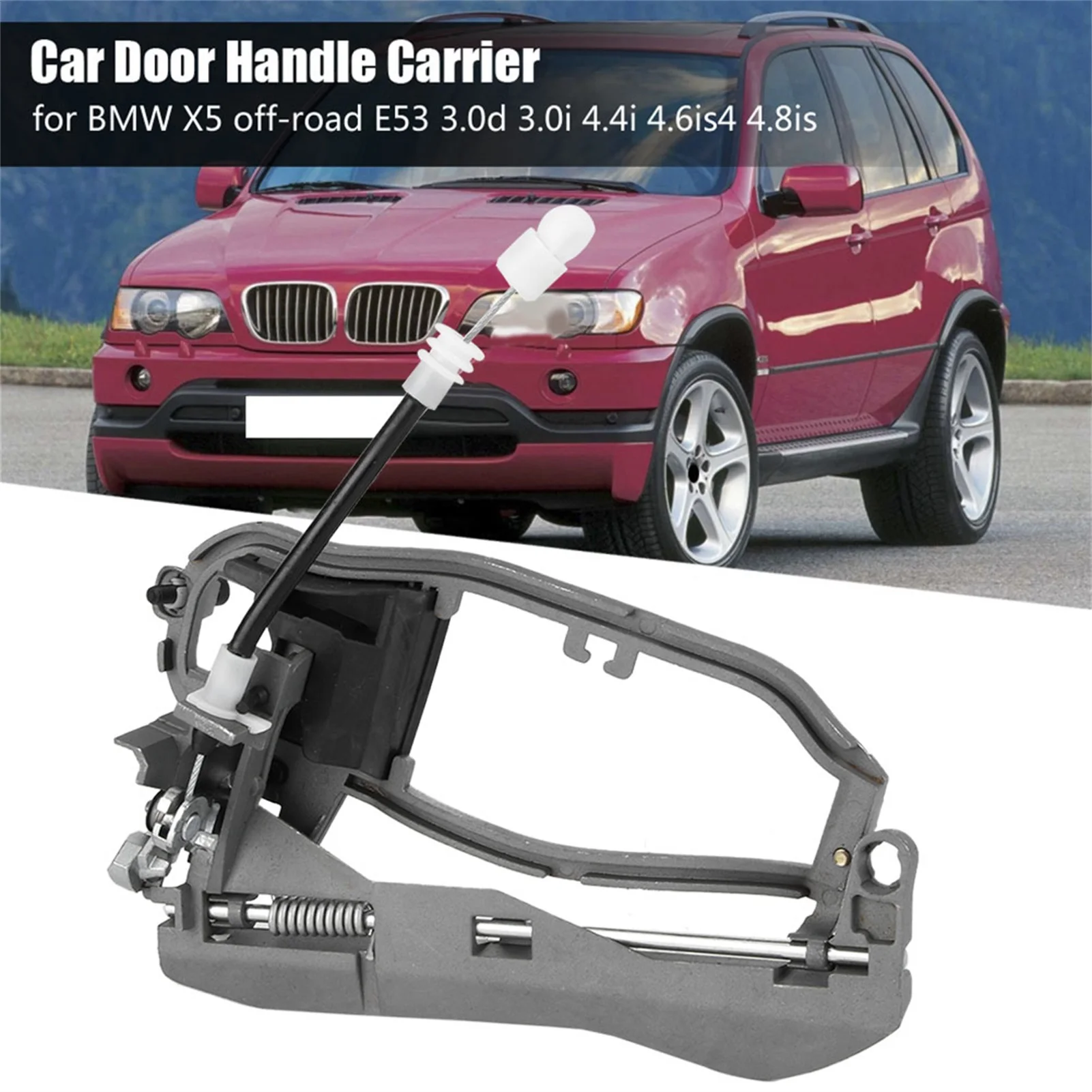 Car Door Handle Carrier Bracket Handle Housing for X5 Off Road E53 (Front Right)51218243616