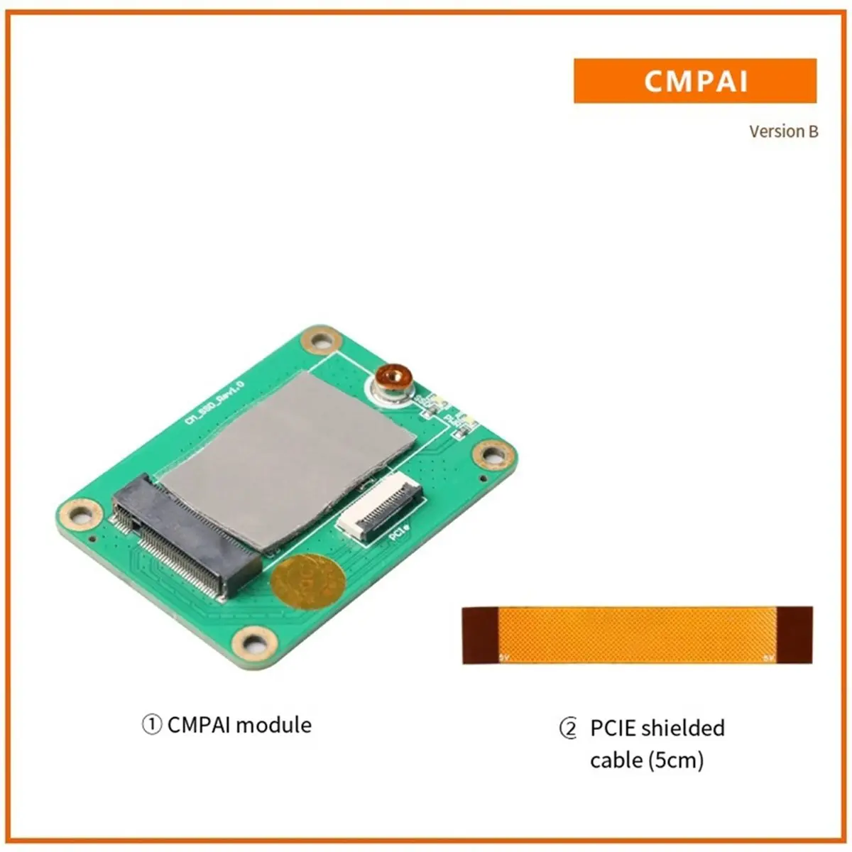 CMPAI for CM5 PCIe to M.2 M-Key 8L AI 2242 NVMe SSD Module PCIe 16Pin 0.5mm