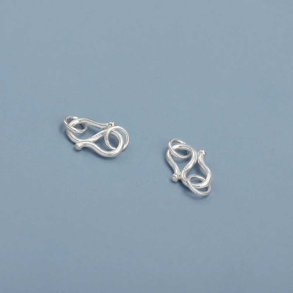 

5 Pcs Silver S Hook W Shaped Jewelry Clasps for Bracelet Necklace Making Lightweight Alloy Connector S W Shape Clasp