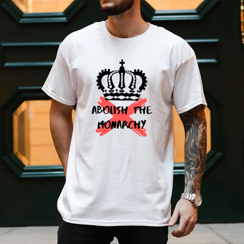 In My Country Not My King Charles III T-shirt Abolish The Monarchy Women Men Printed T-shirt Scotland Classic Short-sleev Tops