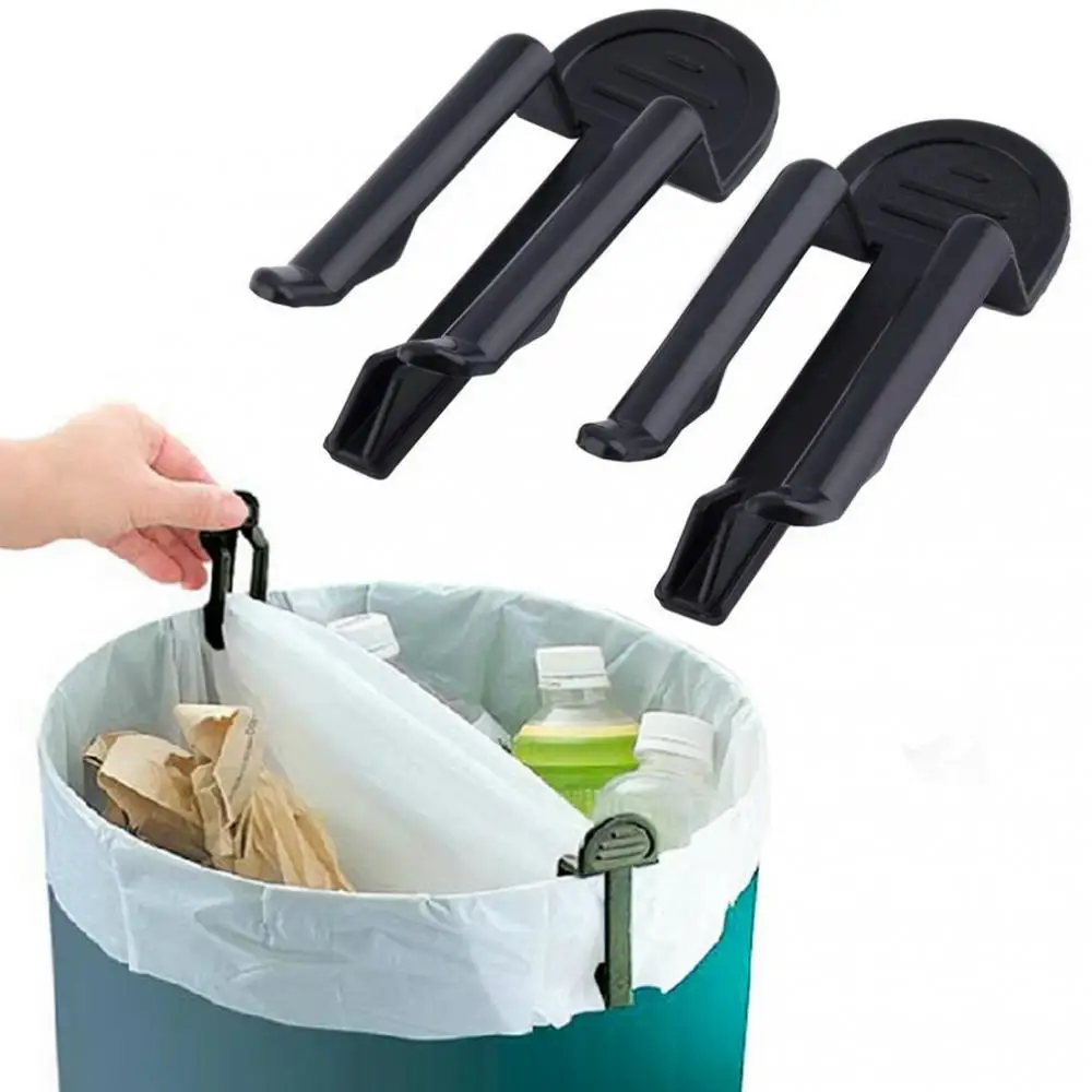 2pcs/Set Home Practical Garbage Can Waste Bin Trash Can Bag Lock Clip Holder